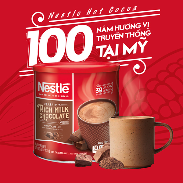 Bột Cacao Sữa NESTLÉ HOT COCOA MIX Lon Giấy 787.8g