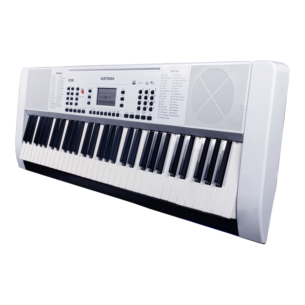 Đàn Organ điện tử, Portable Keyboard - Kzm Kurtzman K150 - White, best keyboard for beginner - Hàng chính hãng