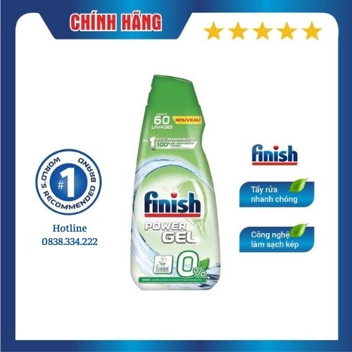 Gel rửa chén bát Finish Eco 0% - 900ml/ chai