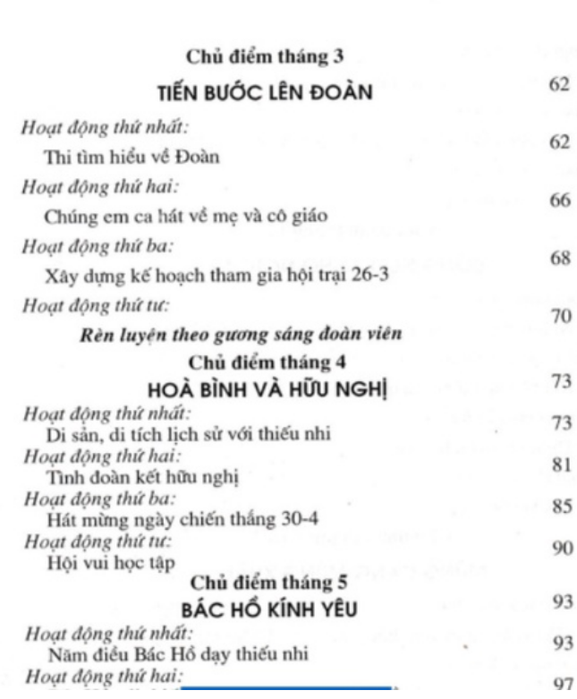 Sách Hướng dẫn thực hiện hoạt động giáo dục ngoài giờ lên lớp 7