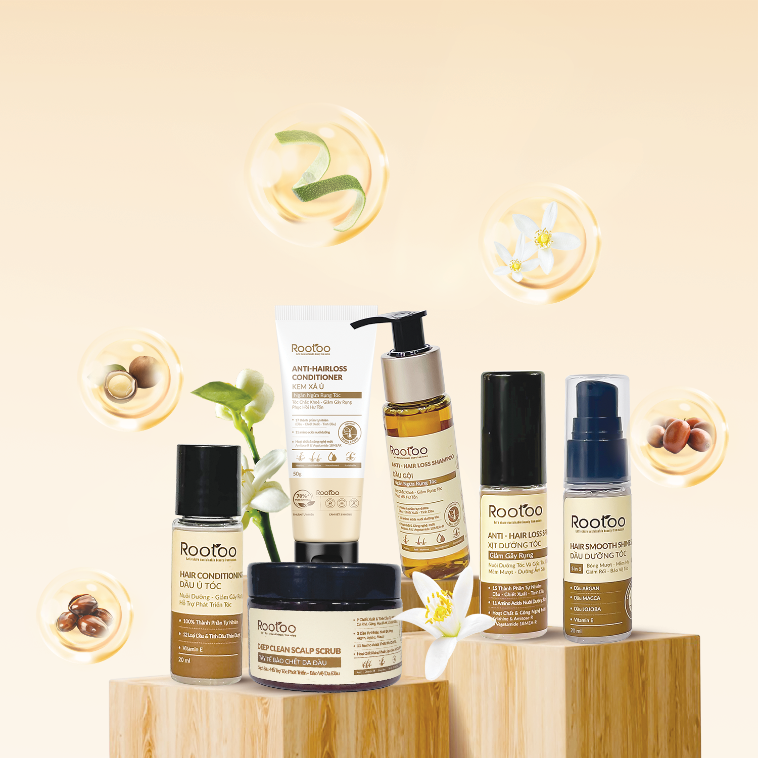 Bộ 6 sản phẩm chăm sóc tóc toàn diện - 6 steps haircare minikit