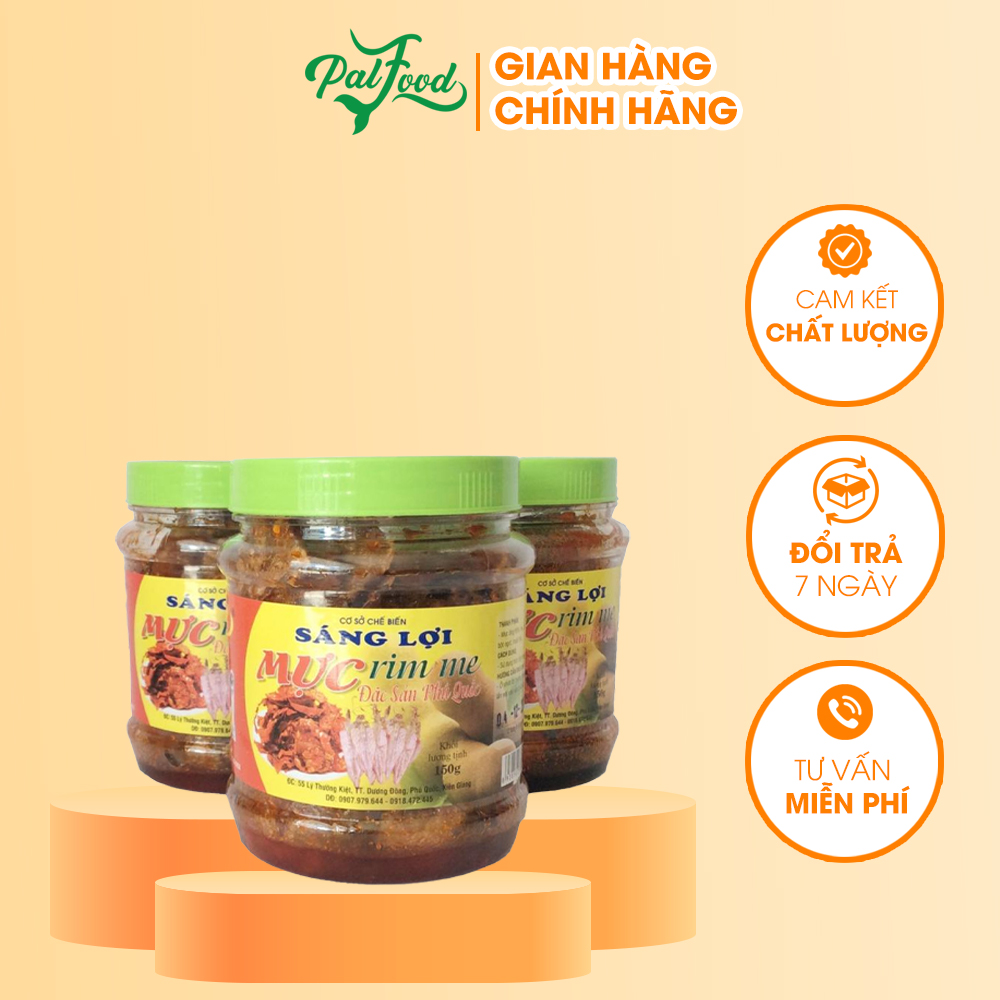 Mực rim me PALfood đặc sản Phú Quốc gia vị đậm đà hũ 150g - PAL022