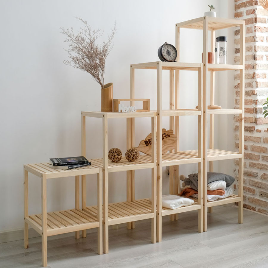 Kệ Vuông Gỗ Đa Năng 5 Tầng Shelf 5F Nội Thất Kiểu Hàn BEYOURs - Gỗ Tự Nhiên