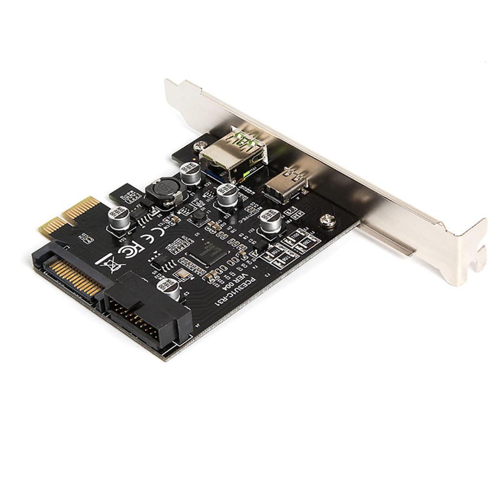 PCI-e To USB3.1 Type-C Expansion Card /   To USB 2.4A Fast 19PIN