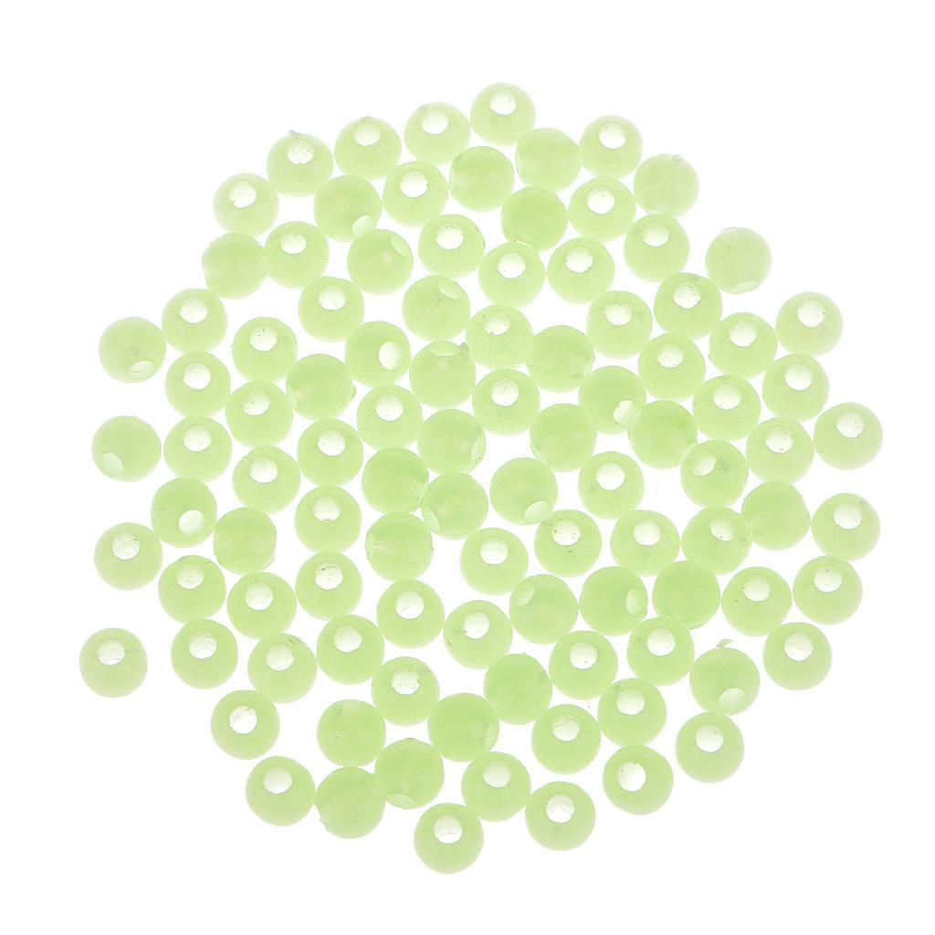 200 Pieces Plastic Luminous Fishing Beads Set Sea Fishing Beads Lure Tackle