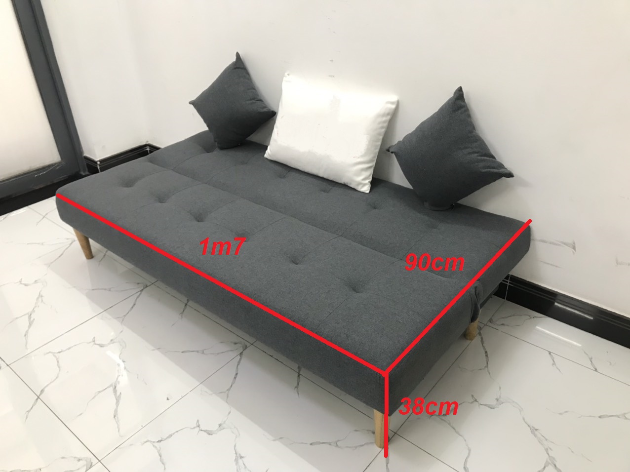 Bộ ghế sofa giường sofa bed phòng khách linco24 sofa vải, sofa nệm, sofa