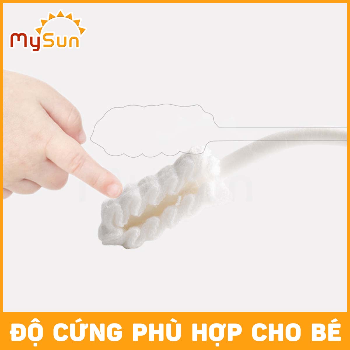 Vệ sinh rưa lưỡi răng miệng cho bé sơ sinh bằng que gạc tăm 100% bông cotton MySun