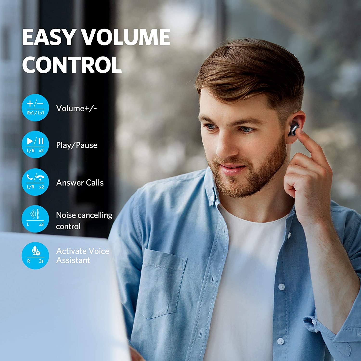 Tai nghe True Wireless EarFun Free Pro - Chống ồn chủ động, Xuyên âm, Bluetooth 5.2, Nghe nhạc 32 giờ, Sạc không dây, Điều khiển cảm ứng, Chống nước IPX5 - Hàng chính hãng