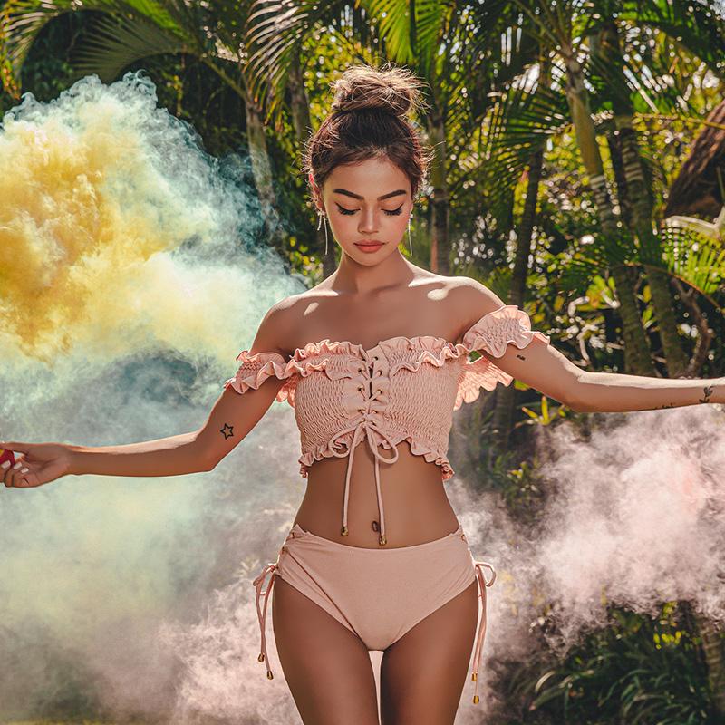 Phong Cách Hàn Quốc Low Waist Bikini Bộ Nữ Biquini Phù Hợp Với Hai Miếng Đồ Bơi Chắc Chắn Bandeau Đồ Bơi Cao Cấp Đi Biển Nữ 2020