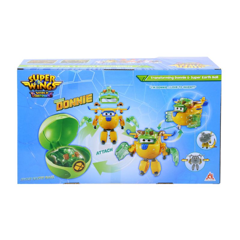 Đồ Chơi SUPERWINGS Robot Biến Hình Siêu Vệ Binh Donnie Thông Minh Và Quả Bóng Sức Mạnh Đất YW760966