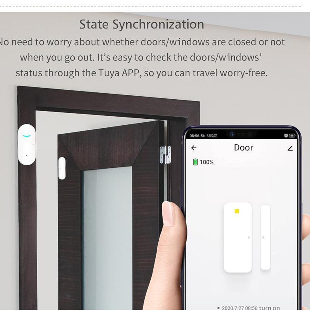 Door Entry Sensor Alarm Wireless Sensor Detector for Home Garage Security