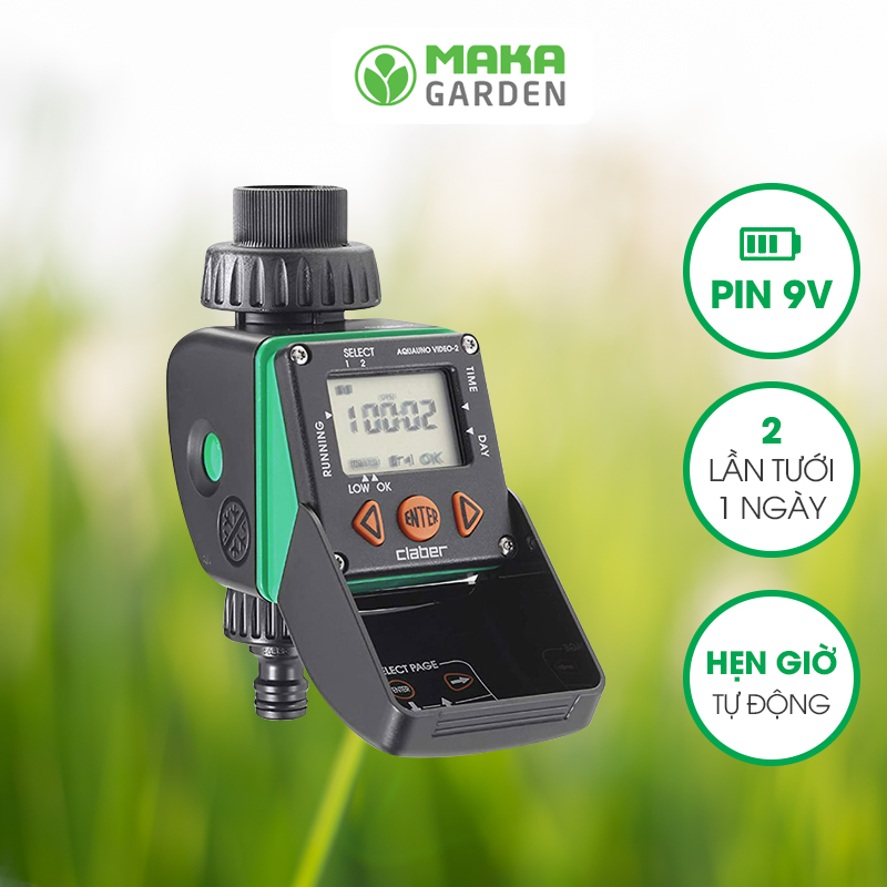 Bộ Timer Điều Khiển Tưới Tự Động 2 Lần Claber 8428 Hàng Của Ý