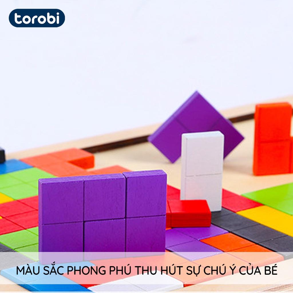 Đồ Chơi Xếp Hình Thông Minh Tetris Loại Lớn, Đồ Chơi Trí Tuệ Cho Bé | Torobi