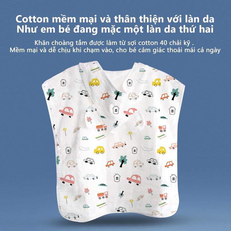 [Einmilk.ân ninh] Khăn tắm dạng áo choàng có nón 100% cotton đến từ Singapore siêu mềm thoáng khí, thấm hút nước cao BR