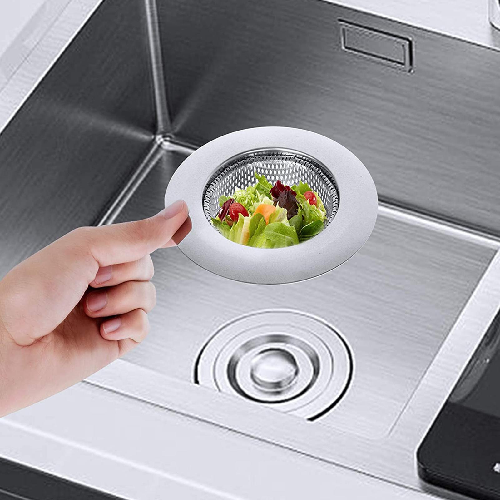 Bộ lọc bồn rửa chén bằng thép không gỉ 2 cái có nắp chống tắc nghẽn