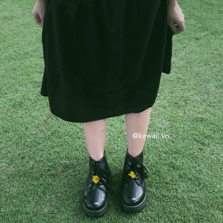 Giày BASIC BOOTS cao cổ đế 4cm chất da cao cấp