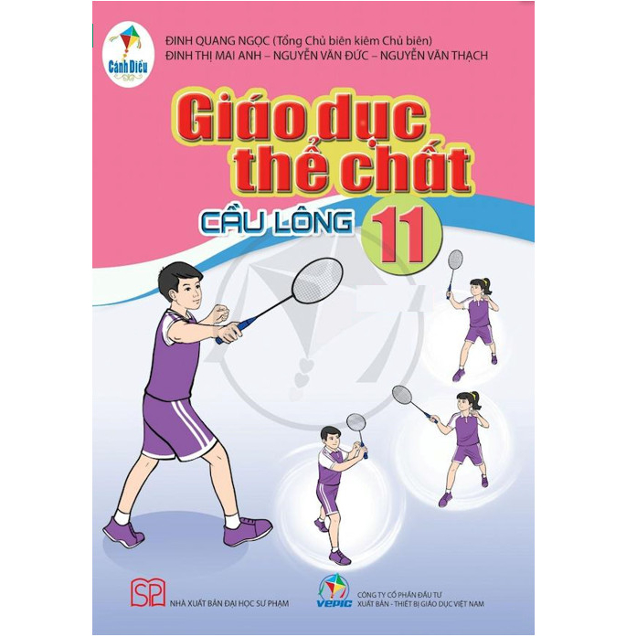 Sách - Giáo Dục Thể Chất Cầu Lông 11 Cánh Diều và 2 tập giấy kiểm tra kẻ ngang vỏ xanh
