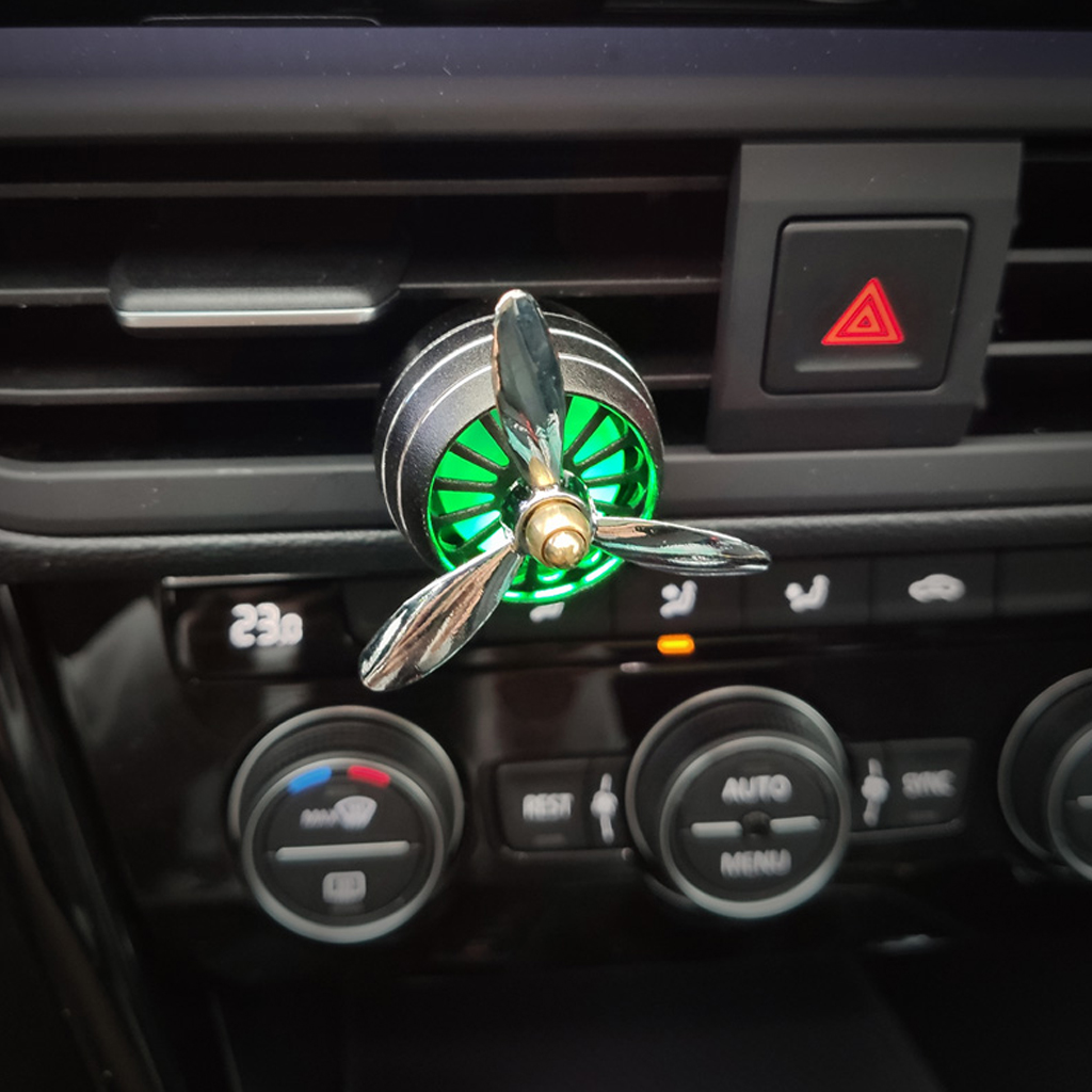 Quạt Sáp Thơm Ô Tô Cài Cửa Gió Điều Hòa Có Đèn Led VERSION 1 – Tặng Kèm Sáp Thơm