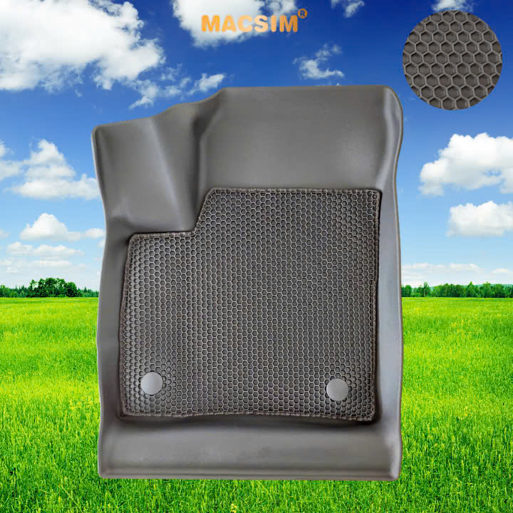 Thảm 2 lớp sd3 dạng lưới lục giác Vinfast Herio Green (đen) 3 - bề mặt cao su siêu sạch - Macsim