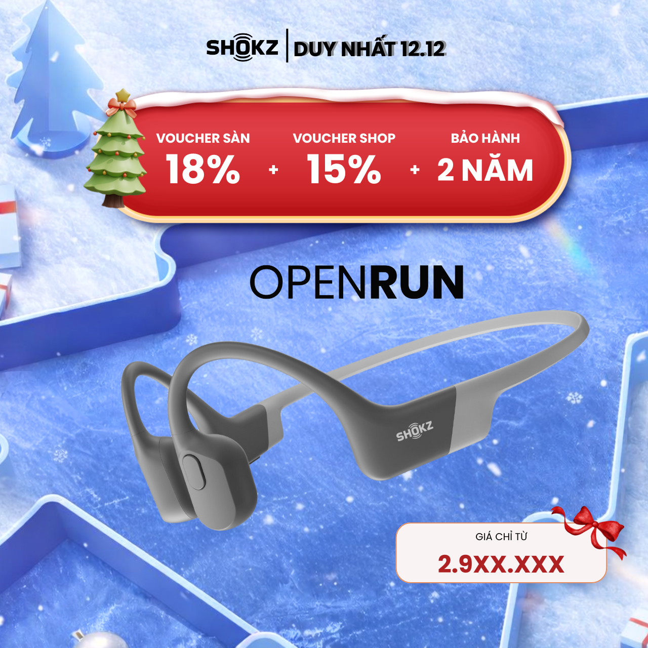 Tai Nghe Bluetooth Thể Thao Truyền Âm Thanh Qua Xương SHOKZ OPEN RUN S803 - Hàng chính hãng