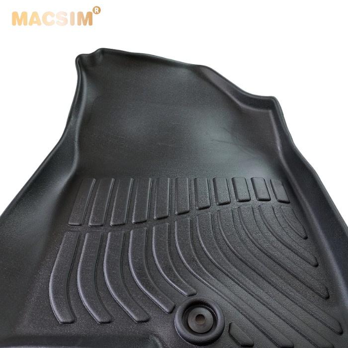Thảm lót sàn xe ô tô Kia Sportage 2022 Nhãn hiệu Macsim chất liệu nhựa TPE cao cấp màu đen