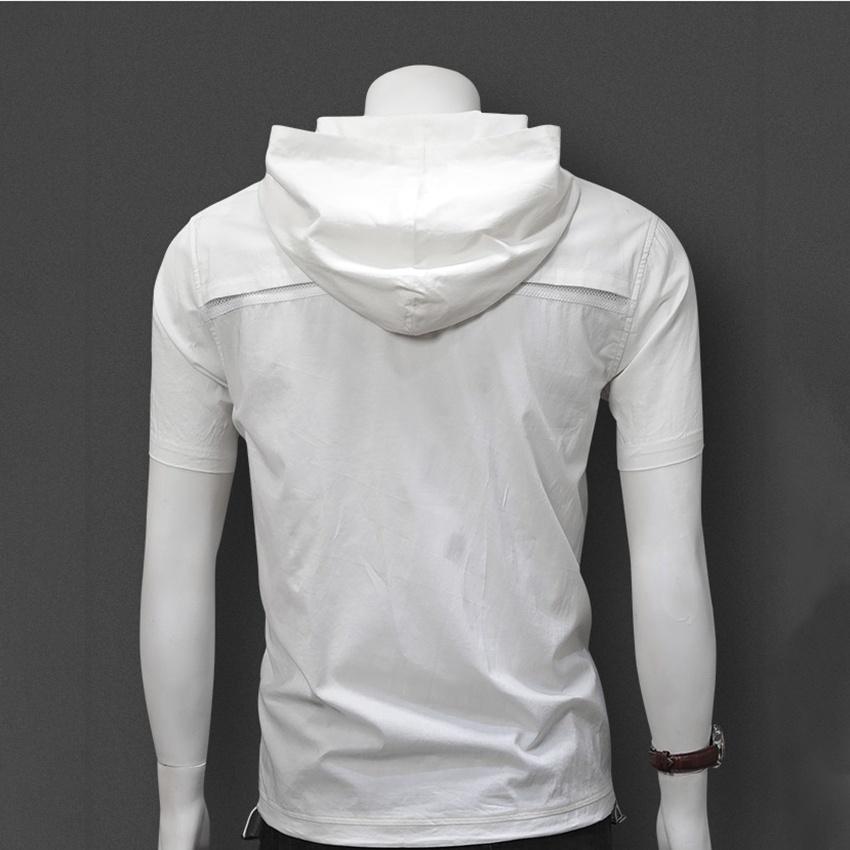 Áo thun nam, Áo phông nam có mũ trùm đàu Cardigan được làm từ chất liệu vải Nonchun Hàn Quốc N13
