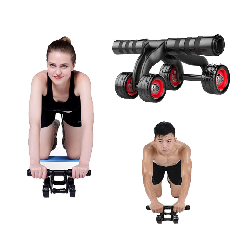 Con Lăn Tập Cơ Bụng 4 Bánh Dụng Cụ Tập Bụng Đa Năng Tại Nhà Hiệu Qủa Tặng Kèm Thảm Lót Gối TT11