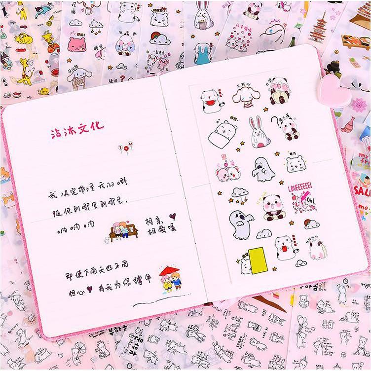 SET STICKER 6 miếng cute siêu rẻ. Combo 6 Miếng Dán Trang Trí