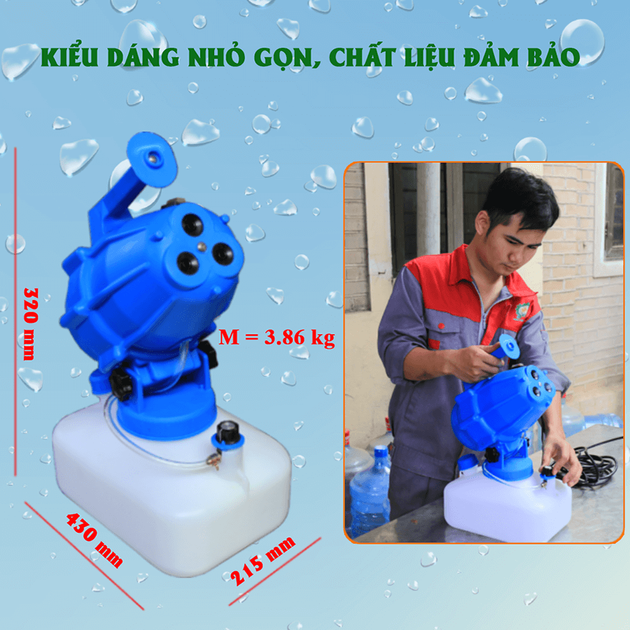 Máy phun sương khử trùng 3 cửa phun