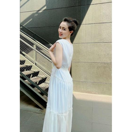 ĐẦM MAXI VOAN ÁNH TƠ EO THẮT DÂY