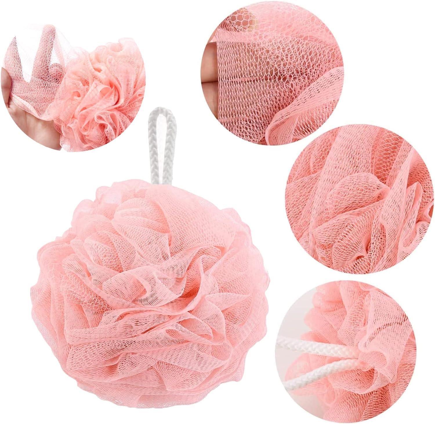Bộ 6 hoa tắm, bọt biển tẩy tế bào chết, tắm bọt xốp, tắm bọt biển cho nam và nữ để tẩy tế bào chết và phụ kiện phụ kiện vòi hoa sen