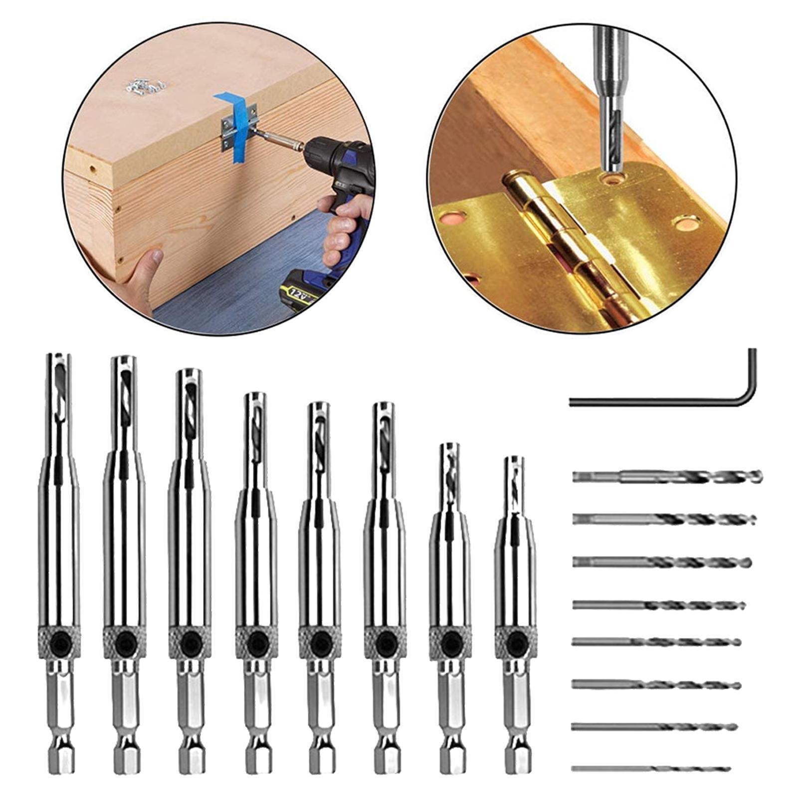 Self Centering Hinge Drill Bit Hole Puncher Hole Drilling for Furniture