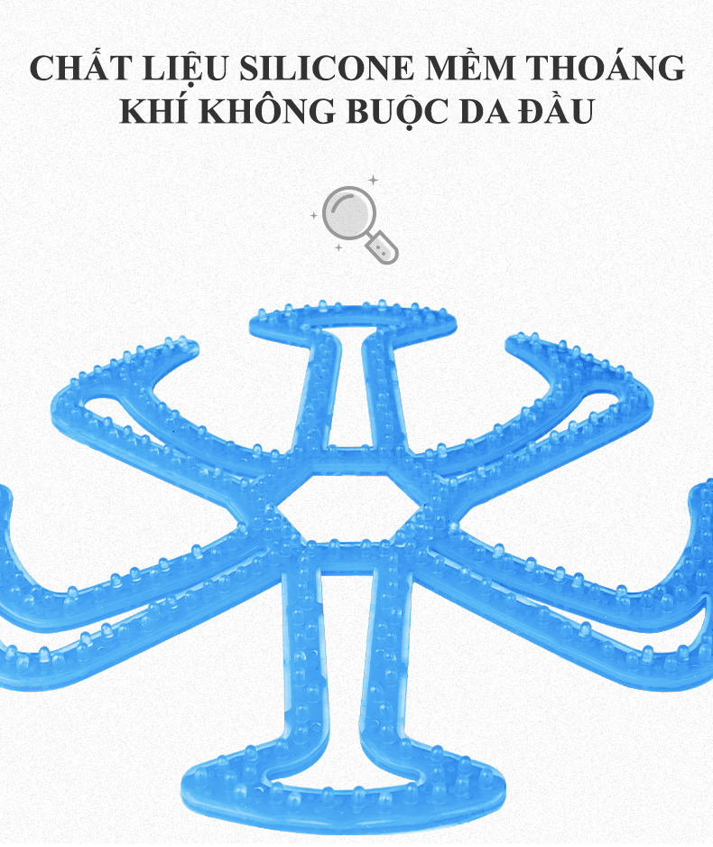 Miếng lót nón bảo hiểm silicone thoáng khí giúp bảo vệ đầu khi va đập và giữ kiểu tóc khi đội nón