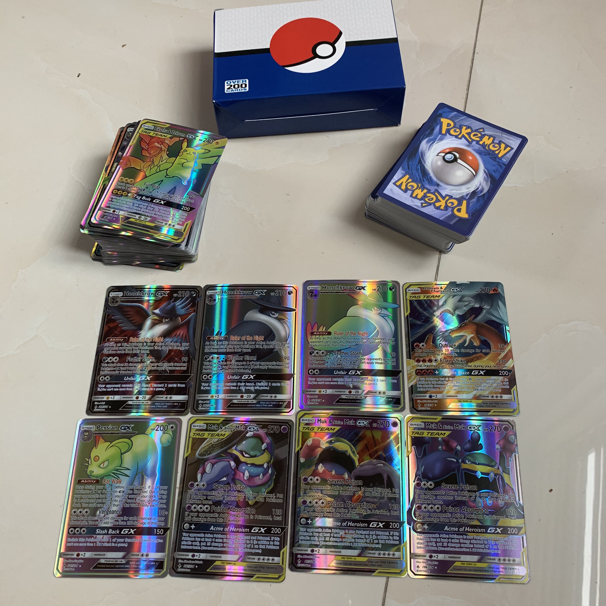 Bộ Thẻ Bài Pokemon 200 Thẻ Chơi Đối Kháng New Đẹp