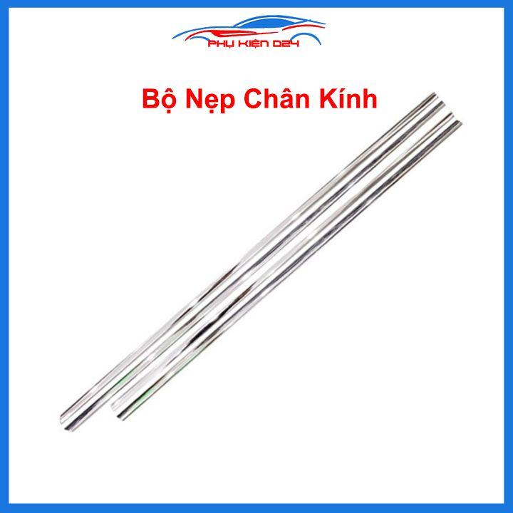 Bộ nẹp viền chân kính cong kính Kia Soluto 2019-2022 Inox sáng bóng chuẩn form xe