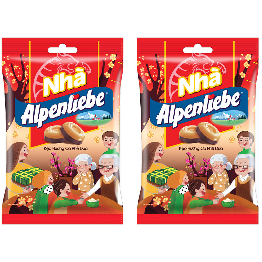 Combo 2 Gói Kẹo Alpenliebe Hương Cà Phê Dừa