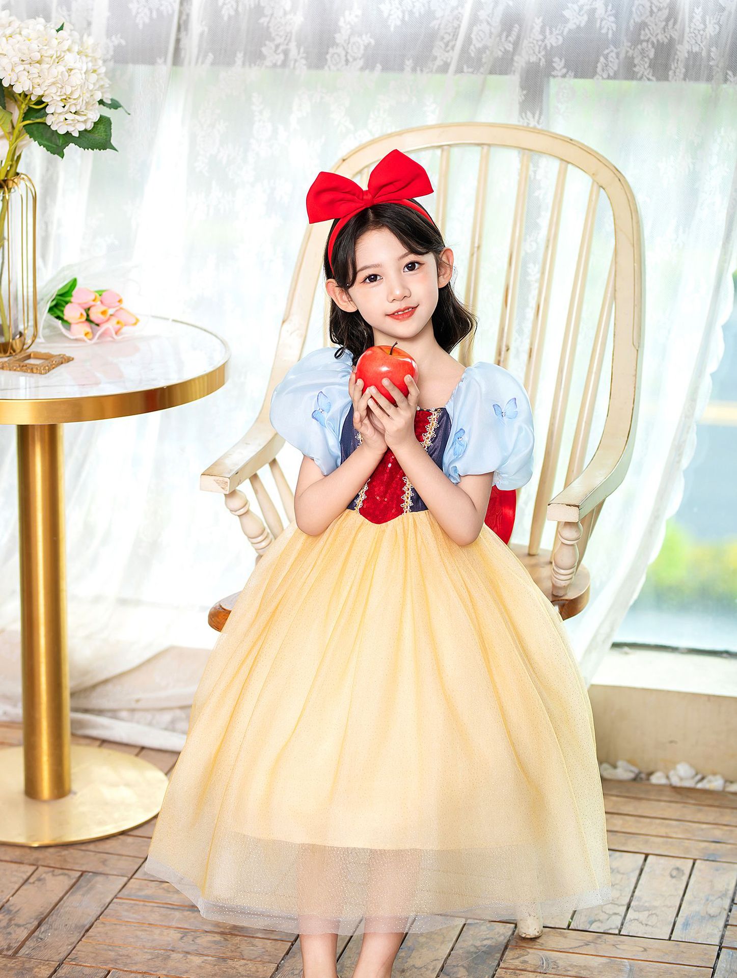 Đầm công chúa bạch tuyết cho bé gái hóa trang cosplay Halloween (tặng kèm cài tóc)