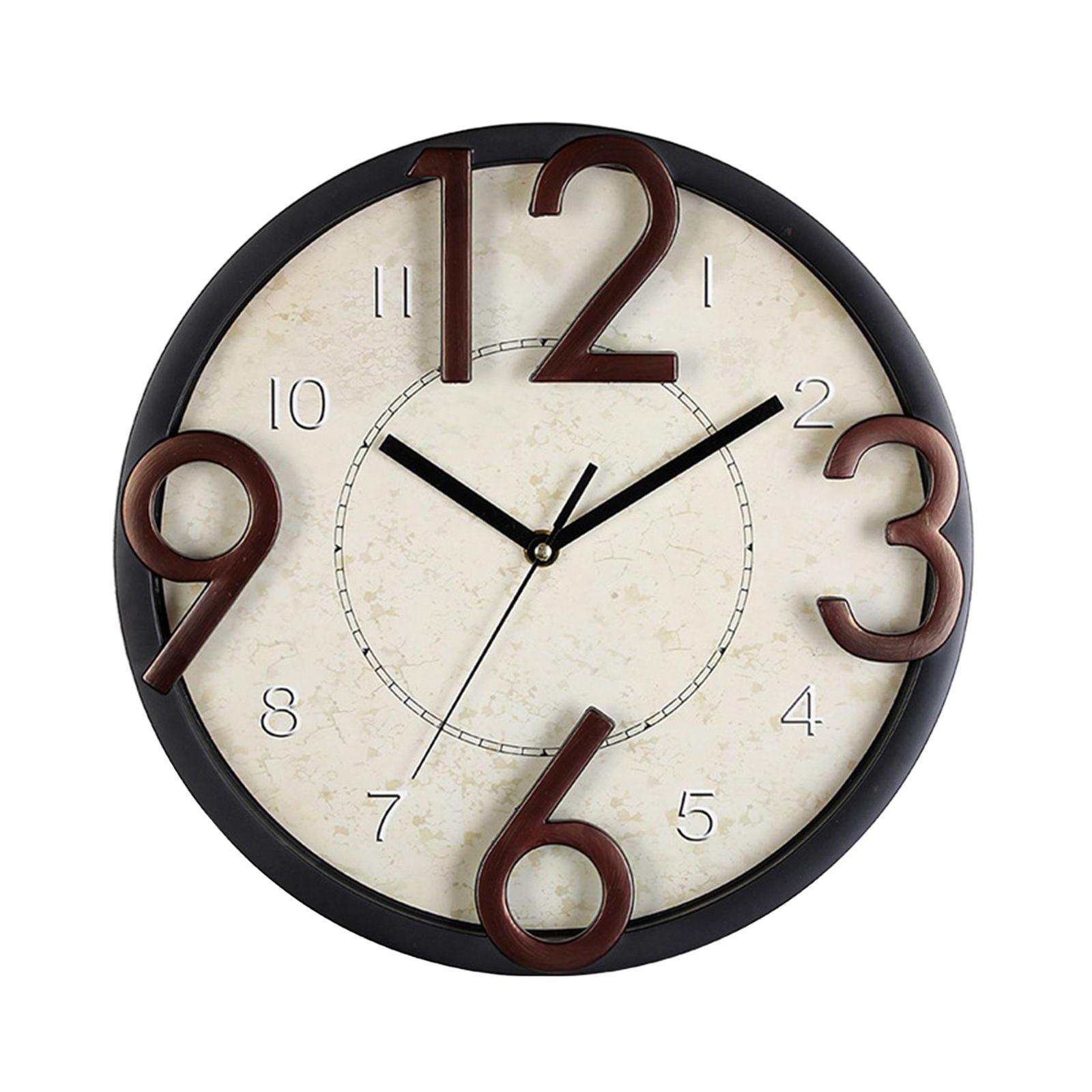 Modern 12 inch Wall Clock Battery Operated for Bedroom School Living Room