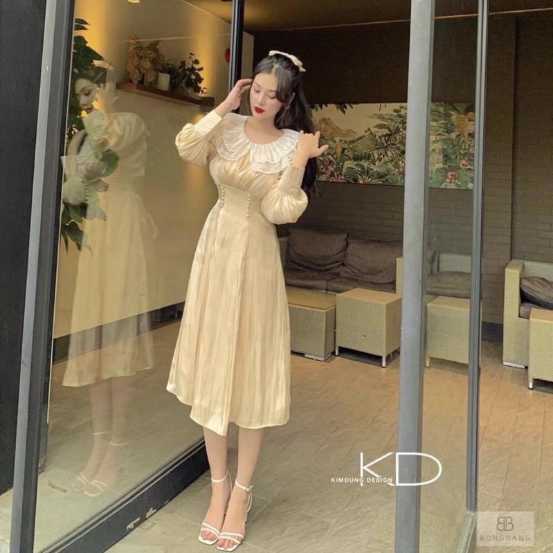 váy bèo lụa tơ hàng thiết kế Nacy váy công chúa, váy đi du lịch, váy xinh