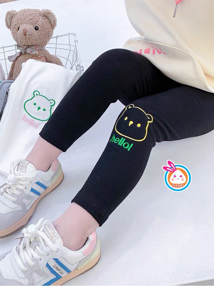 Quần thun dài, quần leggings ôm cho bé gái đi chơi đi học size 10-40kg chất cotton co giãn chuẩn form