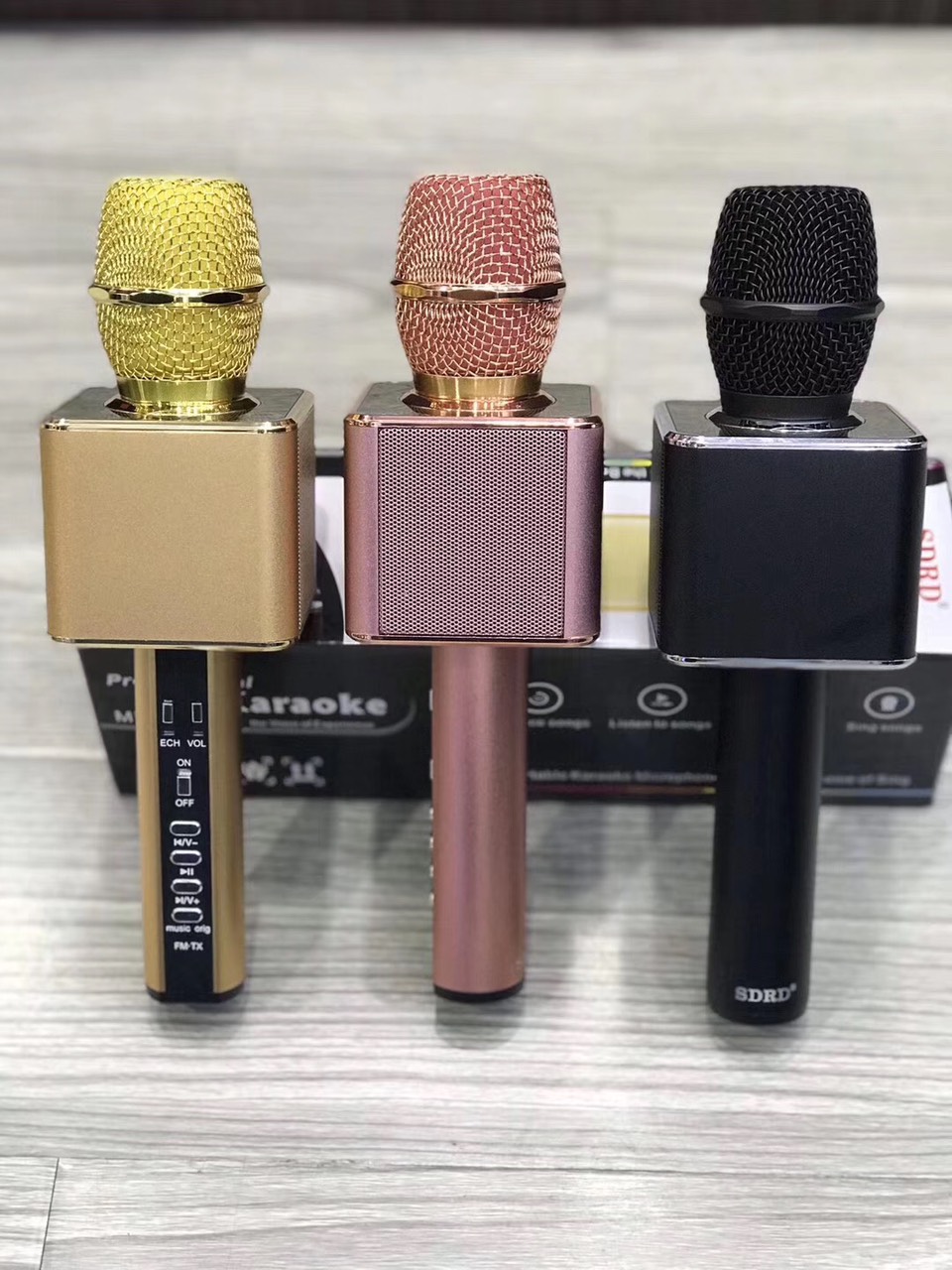 MIC KARAOKE SD-19 KÈM LOA - Hàng Nhập Khẩu (Giao Màu Ngẫu Nhiên)