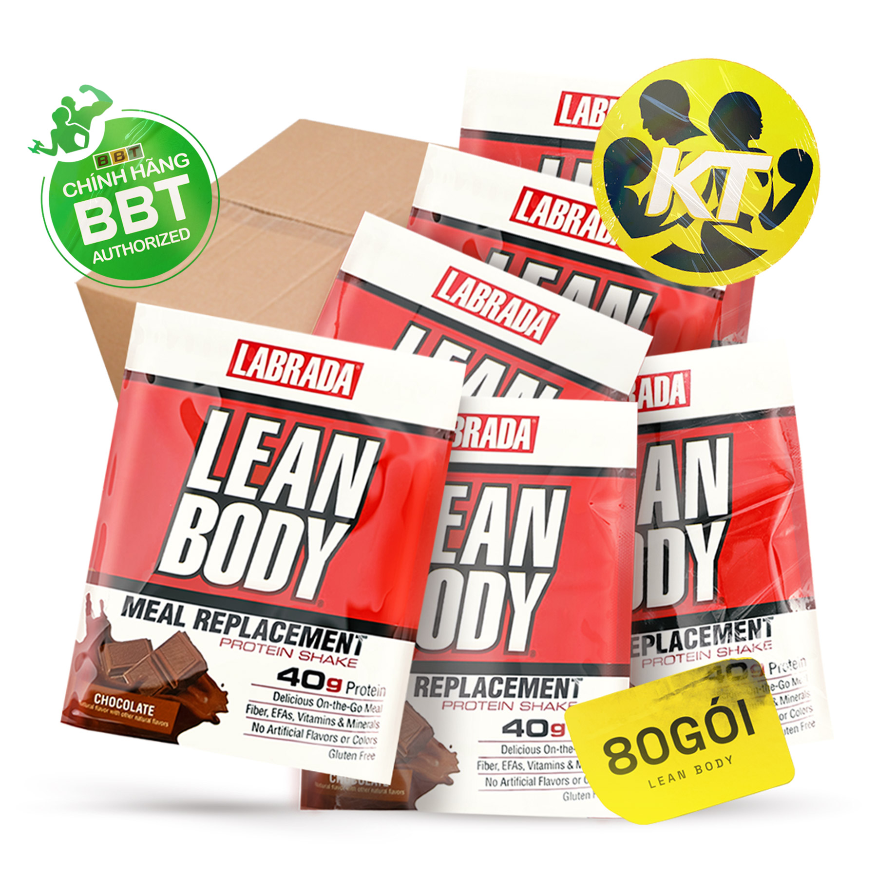 Set 80 Gói Lean Body MRP từ Labrada  - Bữa ăn thay thế hoàn chỉnh - Hỗ trợ Tăng cơ, Giảm mỡ, Các nhóm Vitamine &amp; Khoáng chất cho người tập luyện thể thao