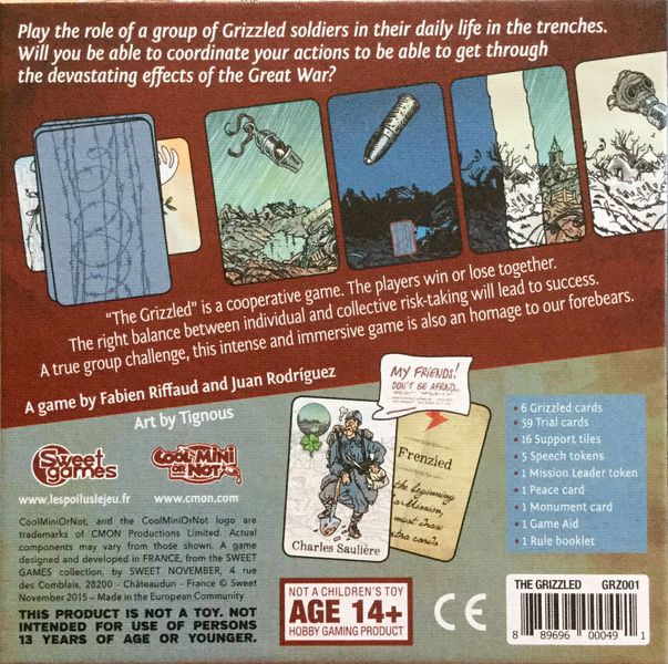 Đồ Chơi Board Game Grizzled Phối Hợp Chiến Thuật Tiếng Anh