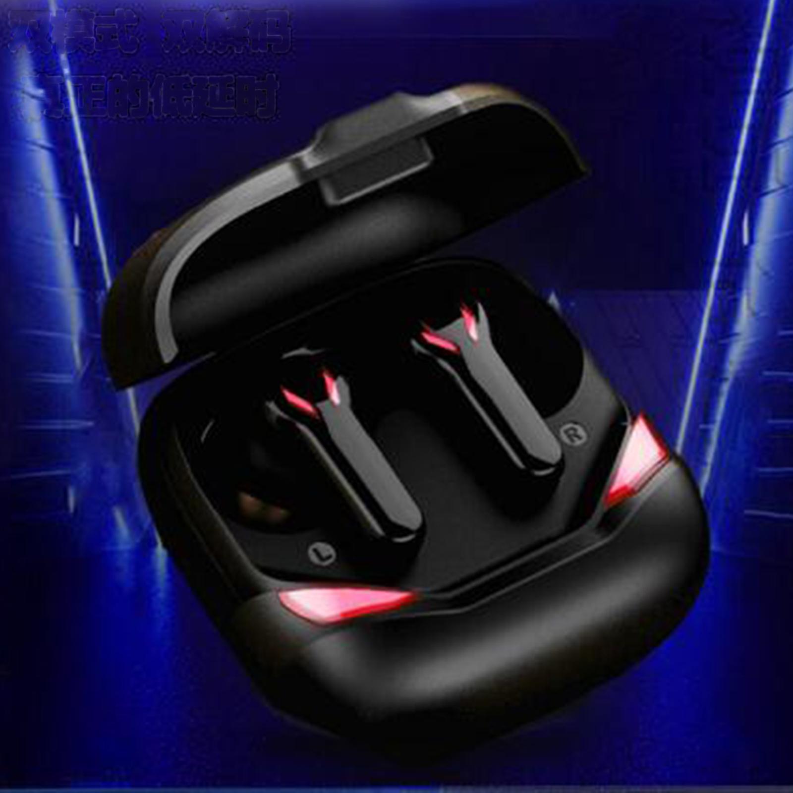 Bluetooth 5.0 Earbuds Waterproof Headset Built-in Microphone for Sports Black