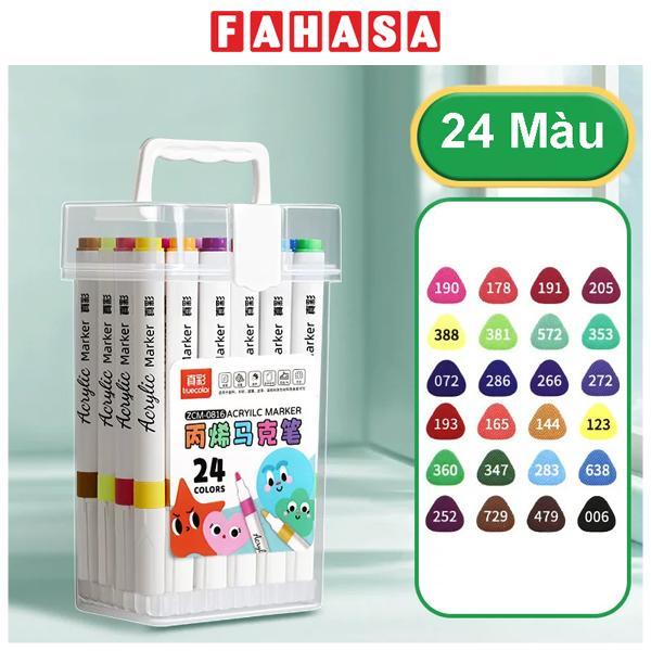 Hộp 24 Bút Lông Màu Acrylic Marker - Truecolor ZCM-0816-24