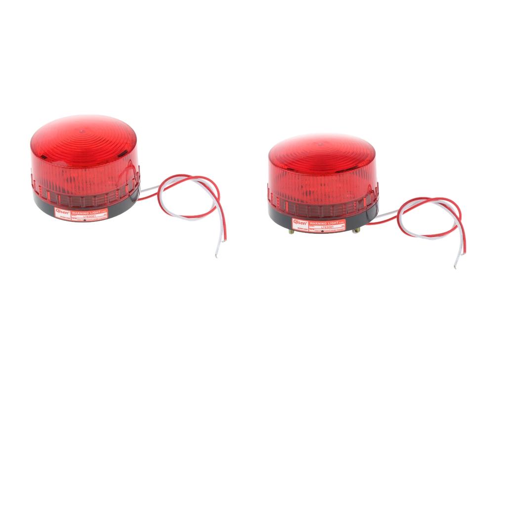 2 Pieces/pack 24V Always-On Warning Beacon Lights, Red