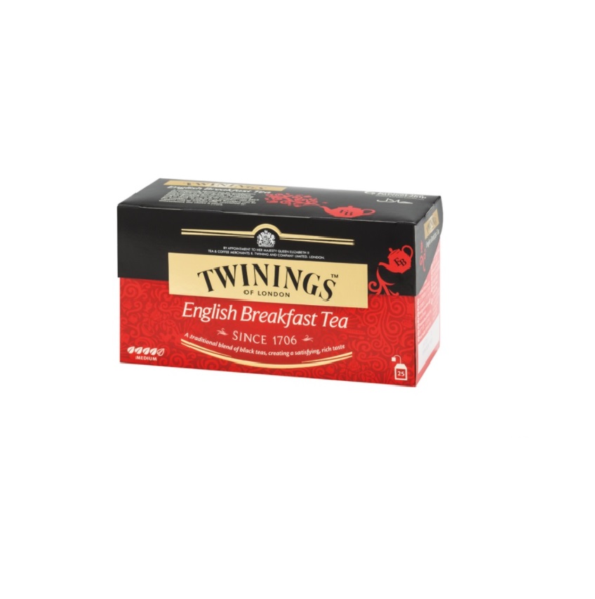 Trà TWININGS OF LONDON English Breakfast hộp 25 gói x 2 g