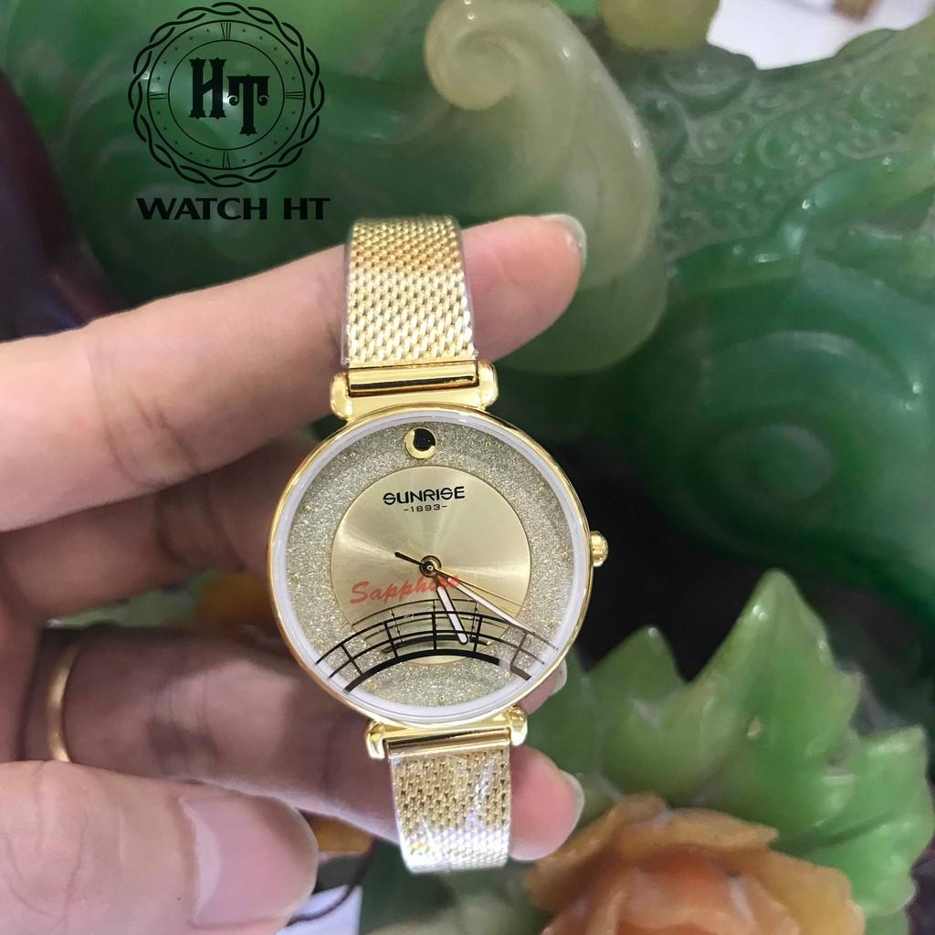 Đồng hồ nữ SUNRISE 9805SA Full hộp chính hãng, Kính Sapphire chống xước, chống nước