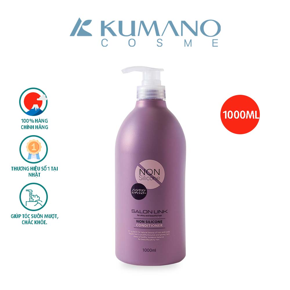 Bộ dầu gội xả không chứa Silicon Salon Link (1000ml)