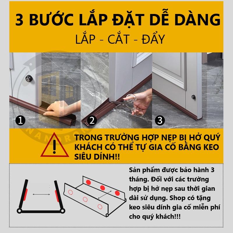 Nẹp chặn cửa thế hệ thứ 4 chặn gió khe cửa NANORON Thanh xốp ron chắn cửa chống ồn, chống thoát hơi điều hòa côn trùng